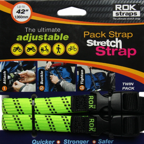 Pack Adj stretch strap - green/black